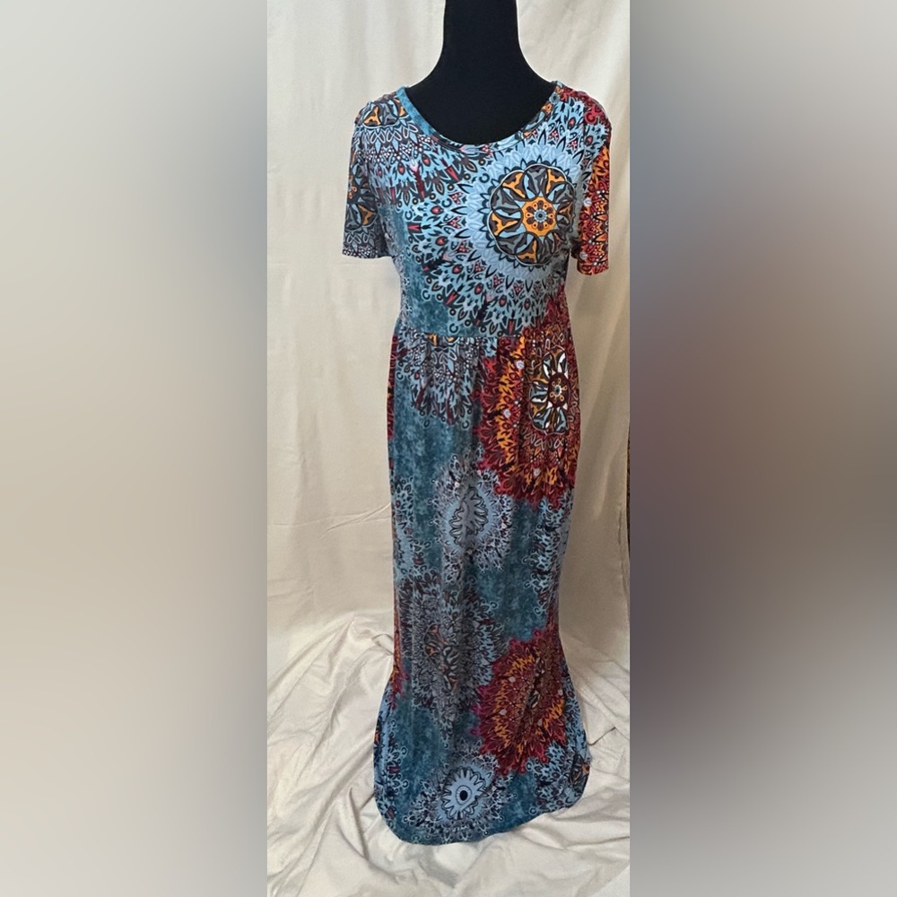 Vishow Floor Length Comfortable Multicolor Maxi Dress